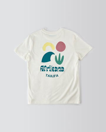 Camiseta Afrikana Blanco Vintage